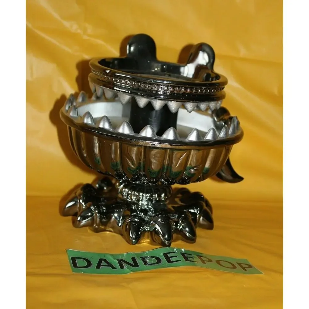 Bath & Body Works 2021 Monster Glow Halloween 3 Wick Jar Pedestal Candle Holder - Picture 8 of 11
